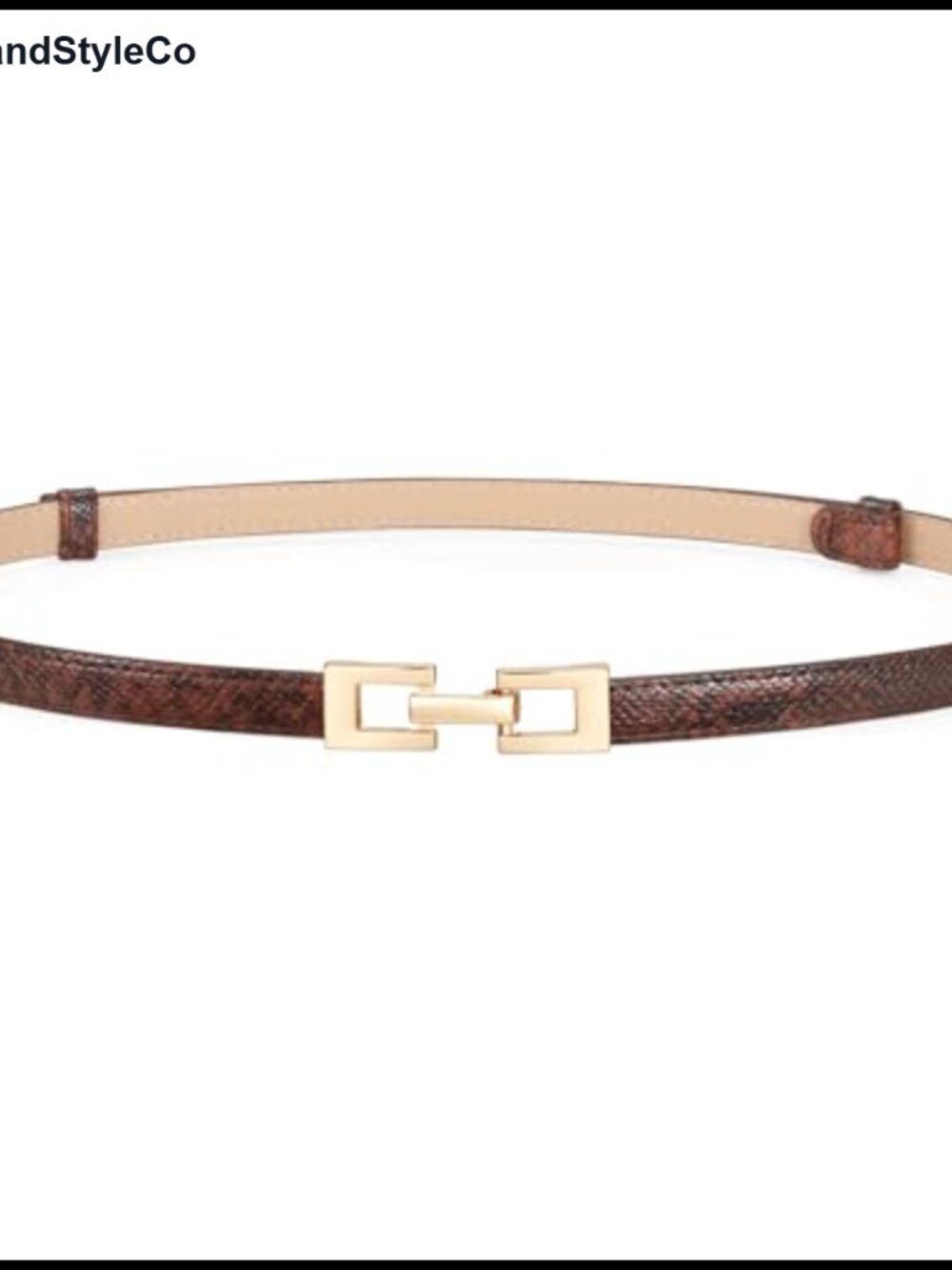 Faux Leather Skinny Belt Slide Adjustable 0.6in Slim Office Casual Dress Waist